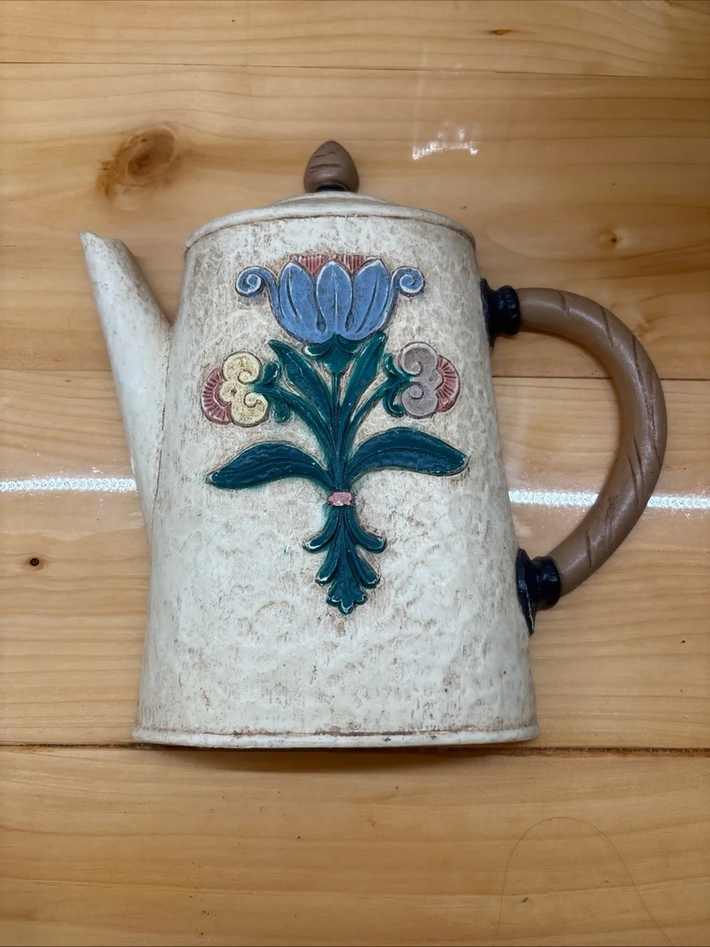 Home Interiors Floral Teapot & Kettle Wall Decor